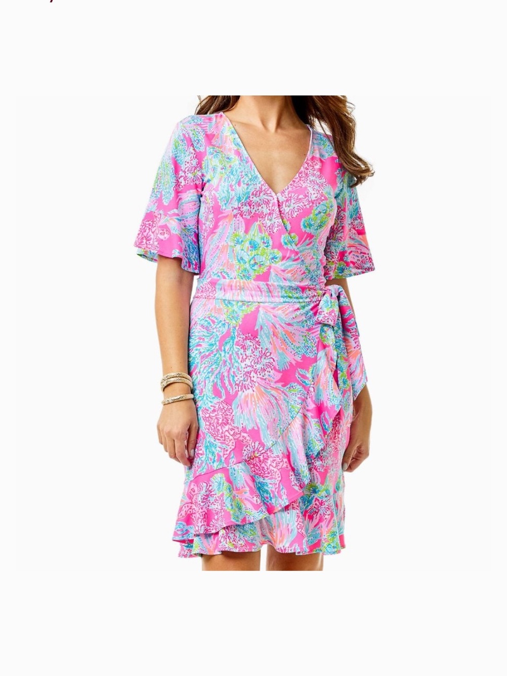 Lilly Pulitzer Isella Wrap Dress Prosecco Pink Seaing Things